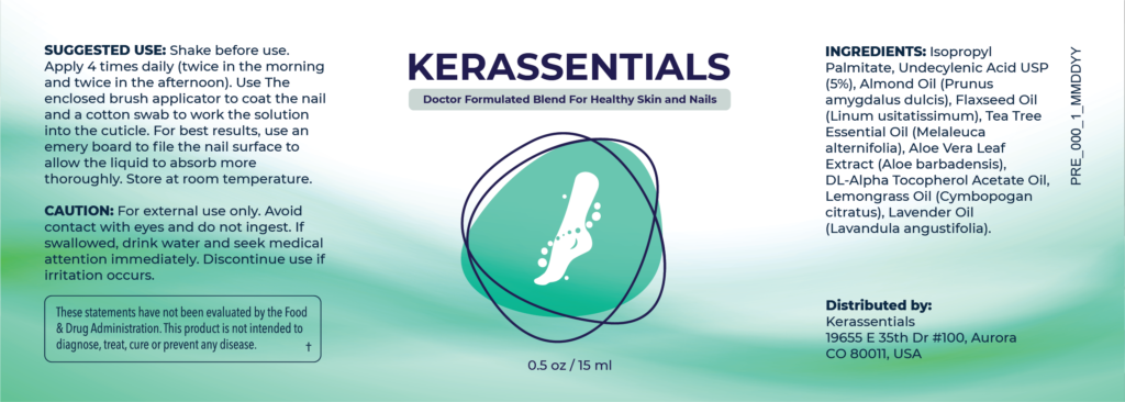 Kerassentials Toenail Fungus Treatment Oil Supplement Facts