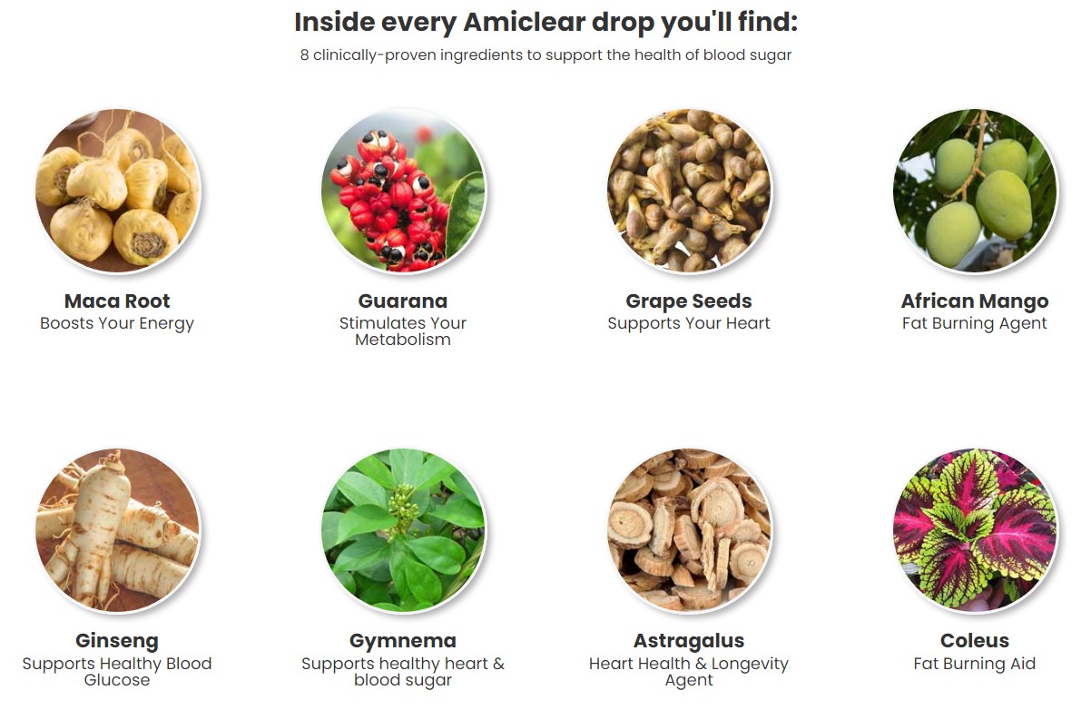amiclear drops ingredients